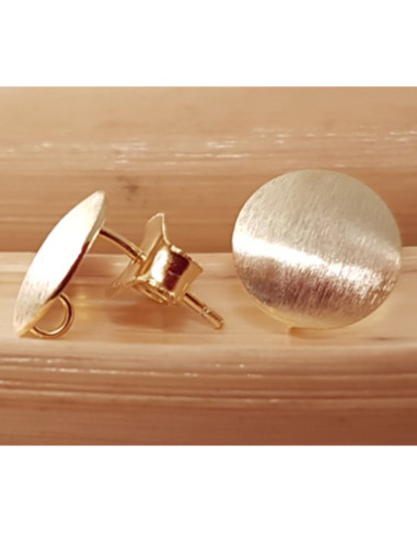 2 Stk. Ohrstecker mit Öse 10mm, Silber vergoldet