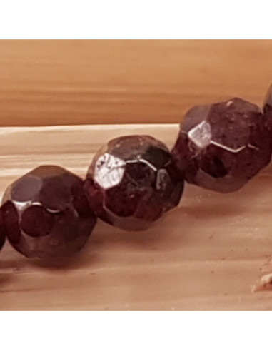 Granatkette facettiert 4mm