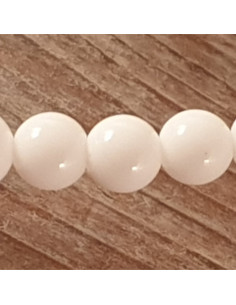 white Jade Kette 4mm