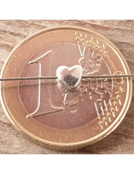 Zwischenteil, Herz 5mm, 925 Silber