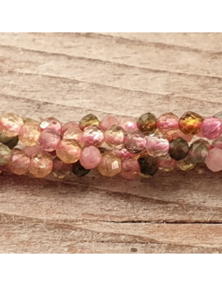 Turmalinkette facettiert 2mm
