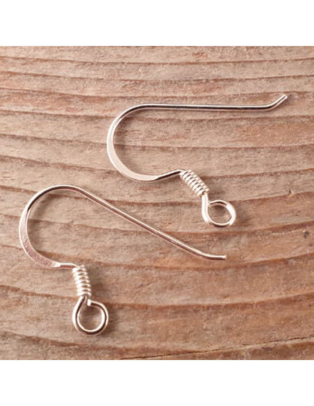 2 Stk. Ohrhaken 18mm, 925 Silber