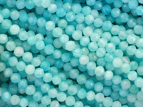amazonite necklace faceted 2mm