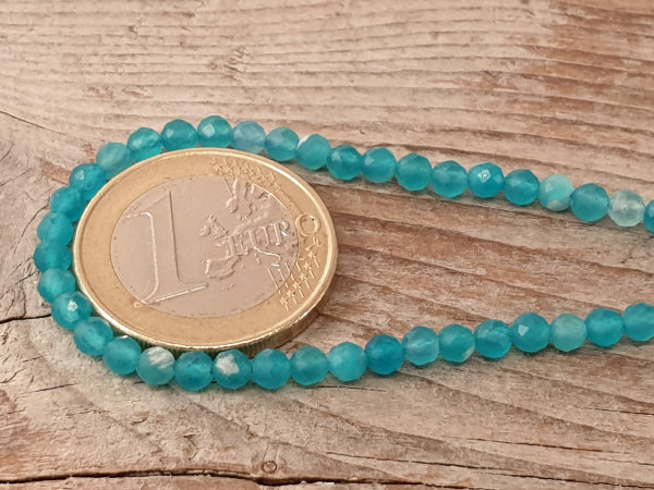 amazonite necklace faceted 3mm