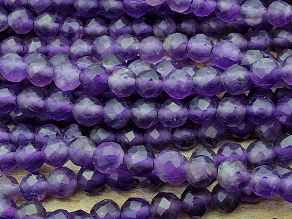 amethyst necklace faceted 4mm