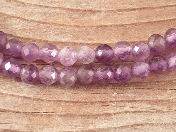 Amethystkette facettiert 4mm