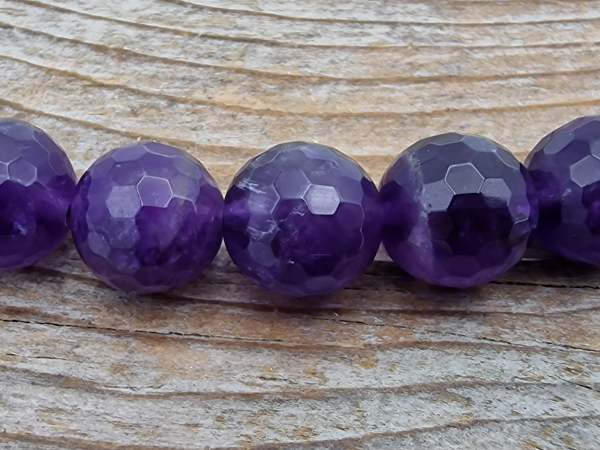 amethyst necklace faceted 10mm
