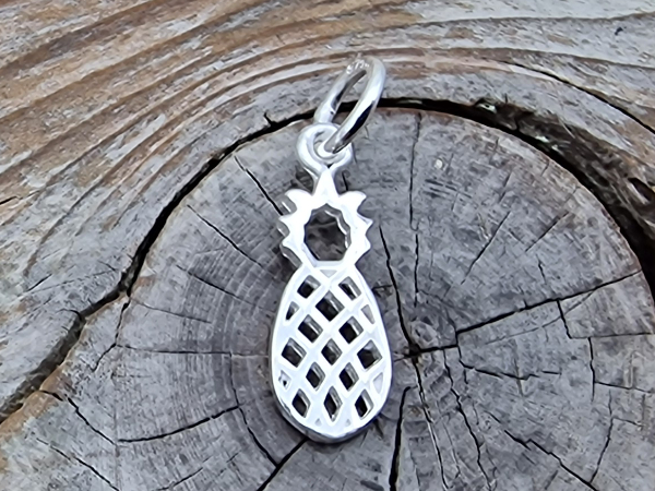 Charm Ananas 20mm, Silber