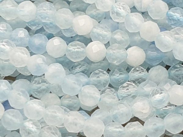 Aquamarinkette facettiert, 3mm