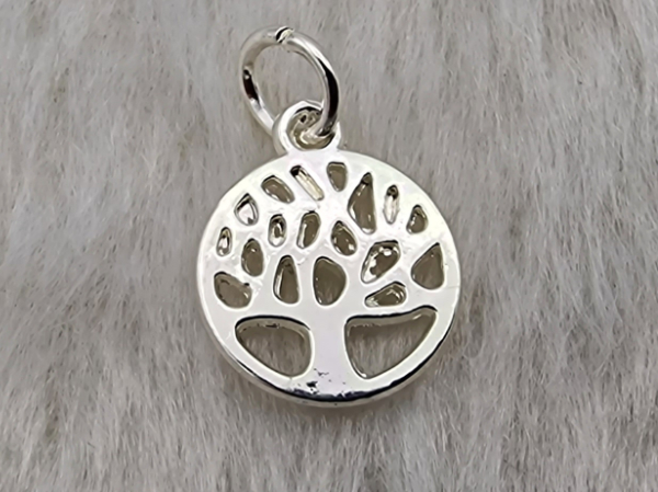 tree of life 10mm, brass silver plated