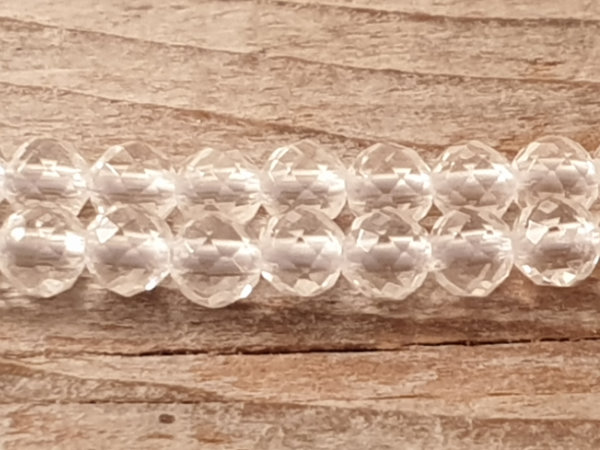 crystal necklace faceted 3mm