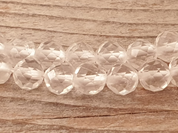 crystal necklace faceted 5mm