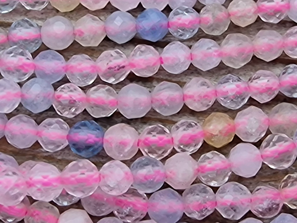beryl necklace faceted 2mm