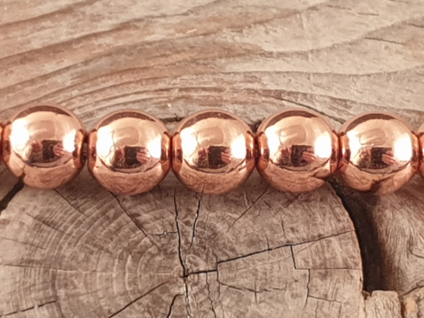 Blutsteinkette Rosegold (Hmatit) 6mm