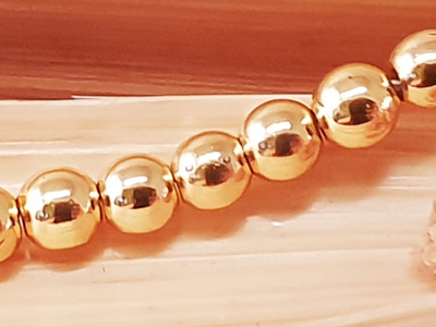 Blutsteinkette Gold (Hmatit) 3mm