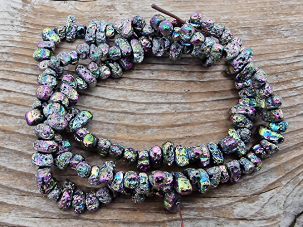 hematite necklace multicolor lavalook 5-7mm