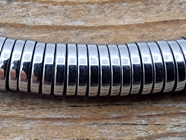 hematite necklace silver 6x1mm