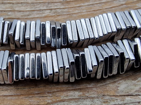 hematite necklace silver 6x6x1mm