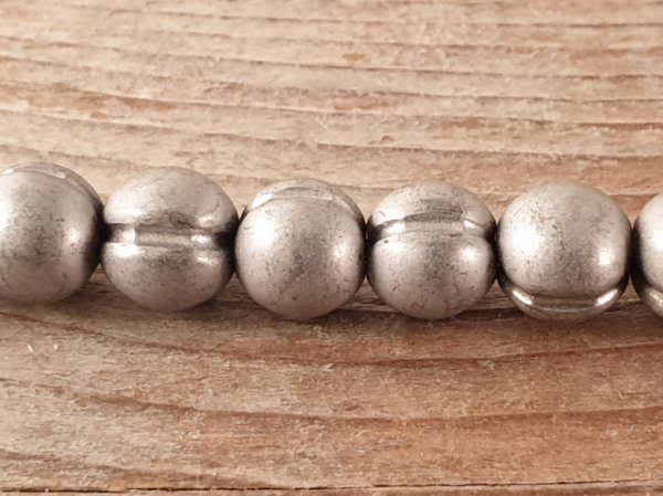 hematite necklace silver mat 8mm