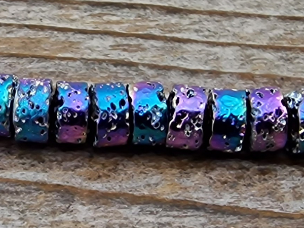 Blutsteinkette Multicolor (Hmatit) Lavalook 4x2mm