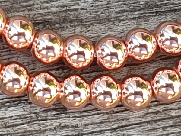 Blutsteinkette Rosegold (Hmatit) 4mm