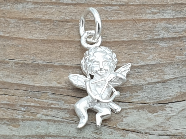 charm guardian angel 22mm, silver
