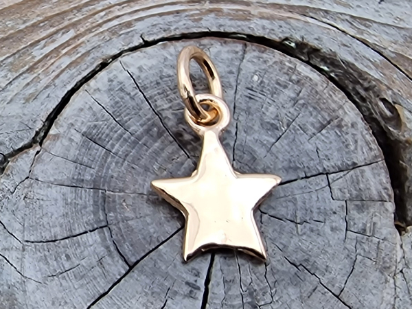Charm Stern 17mm, Silber ROSE vergoldet