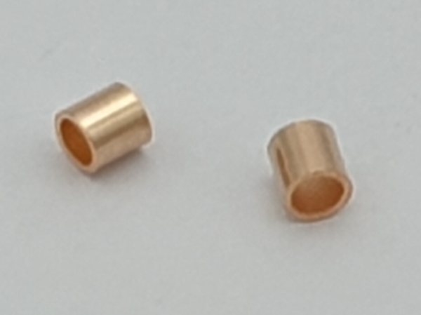 Quetschrhrchen 2x2mmmm Goldfilled ROSE (2 Stck)