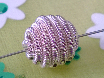 Drahtkugel 10mm, Messing versilbert