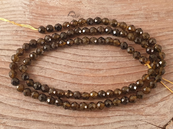dravite (brown tourmaline) necklace faceted 4mm