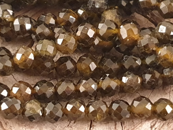 dravite (brown tourmaline) necklace faceted 4mm