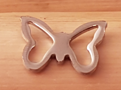 finding-link, butterfly 7x10mm, stainless steel