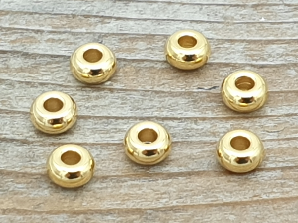 finding spacer 4x2mm, stainless steel gold