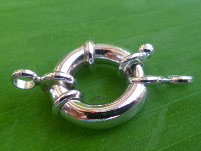clasp 15mm brass rhodium plated