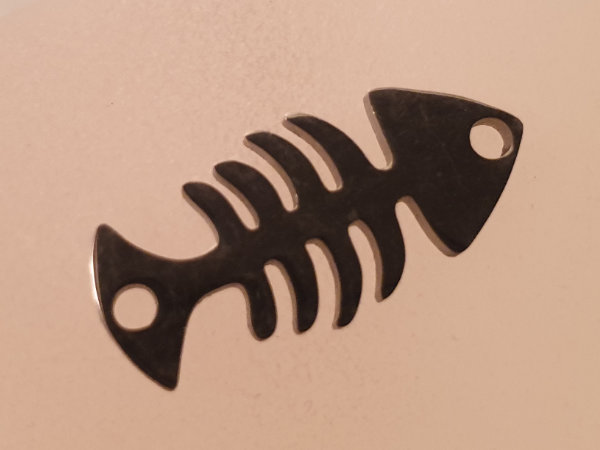 finding-link, fish 20mm, stainless steel