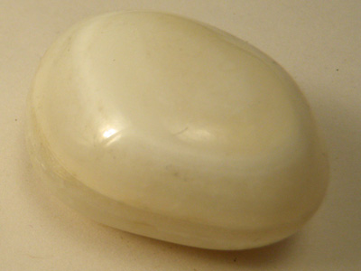white agate tumbled stone