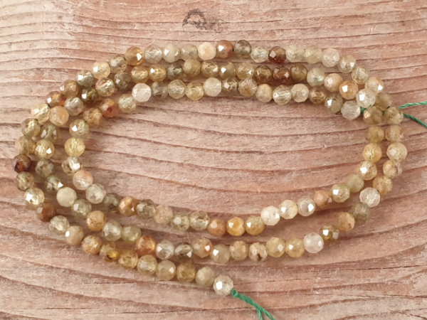 grossular necklace 3mm faceted