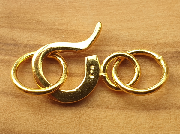 hook clasp 26mm silver gold plated