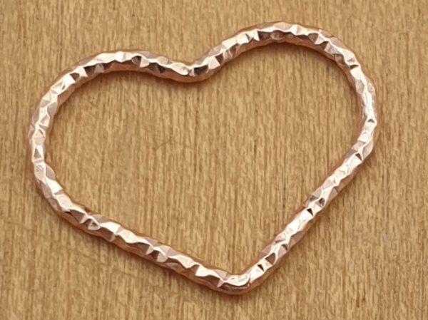 Herz 14x11mm, Silber ROSE vergoldet