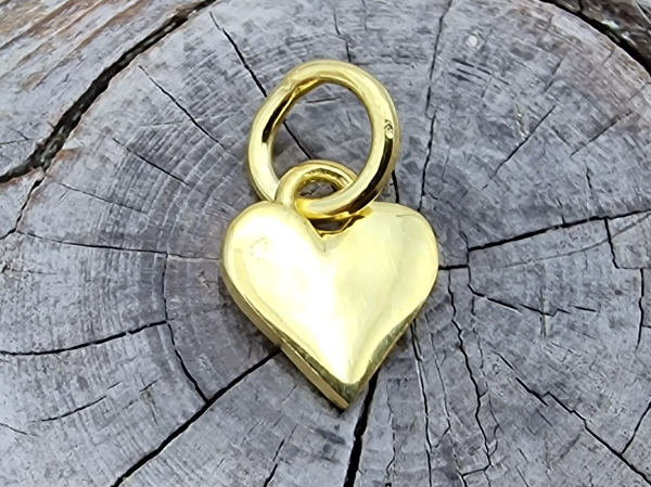 charm 14mm, silver gold plated