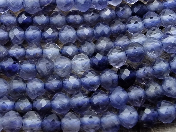 Iolithkette (Wassersafir) facettiert 2mm