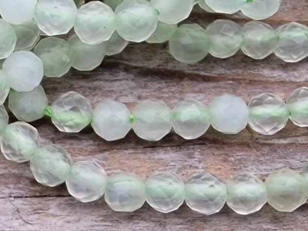 korean jade necklace faceted 2mm