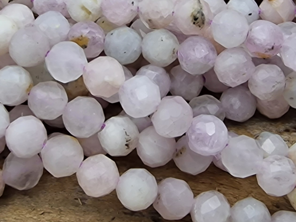 kunzite necklace faceted 3mm