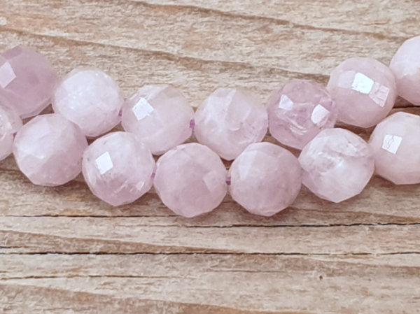kunzite necklace faceted 4mm