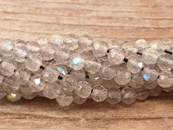 labradorite necklace faceted 3mm