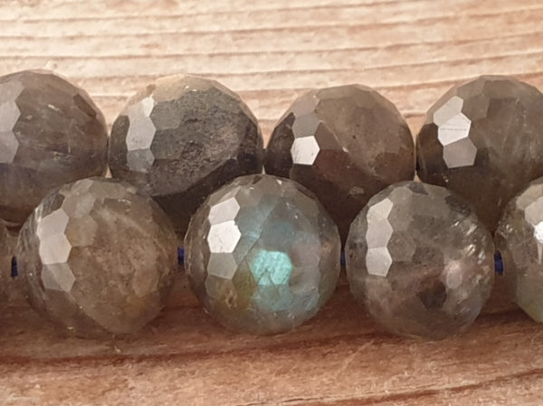 labradorite necklace faceted 10mm