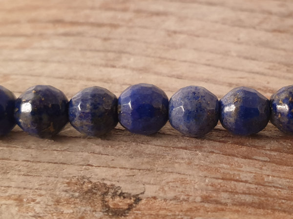 lapislazuli necklace faceted 6mm