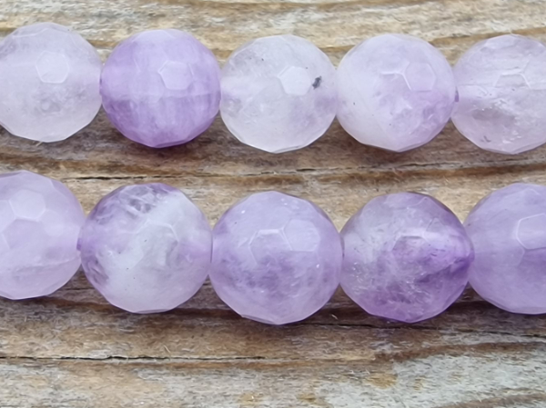amethyst necklace 6mm faceted