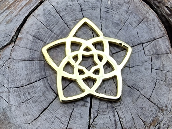 Zwischenteil-Link Lotus 15x1mm, Silber vergoldet