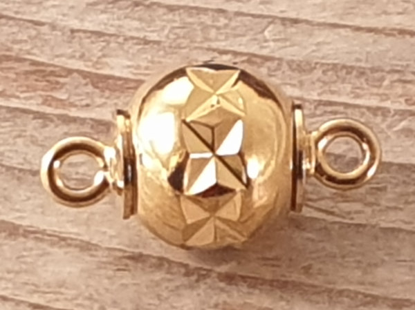 Magnetschliesse 8mm vergoldet